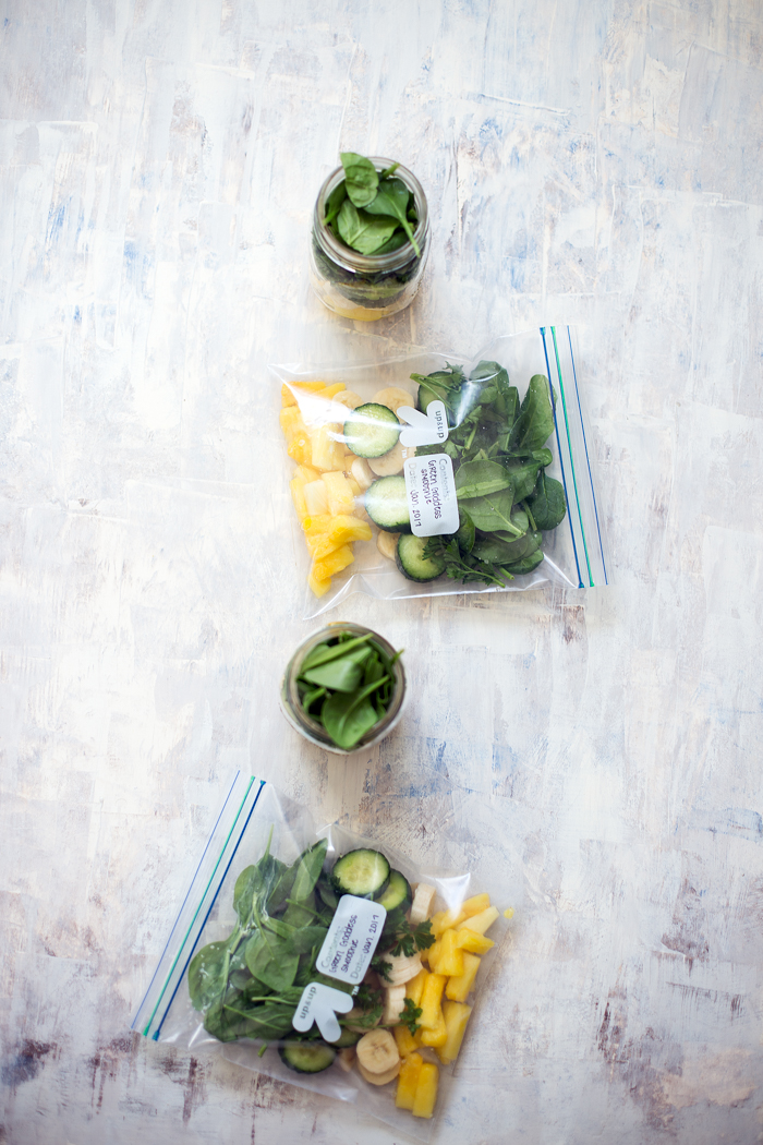 How to Meal Prep Smoothie Packs | Green Goddess Smoothie - The Balanced ...